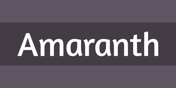 Amaranth Font