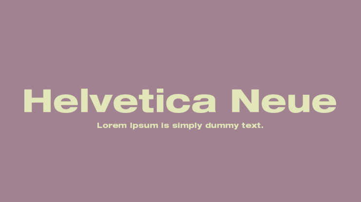 Helvetica Neue Font