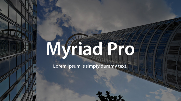 Myriad Pro SemiExtended Font
