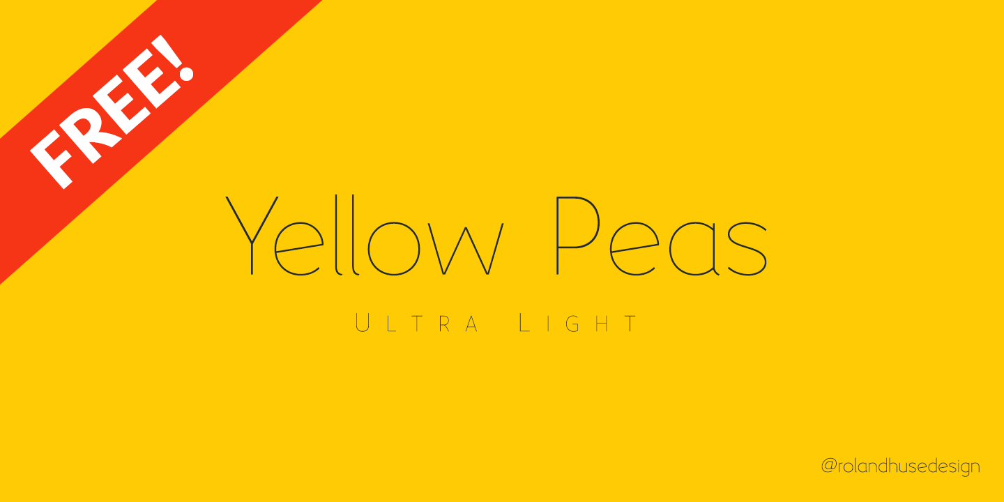 Yellow Peas Font