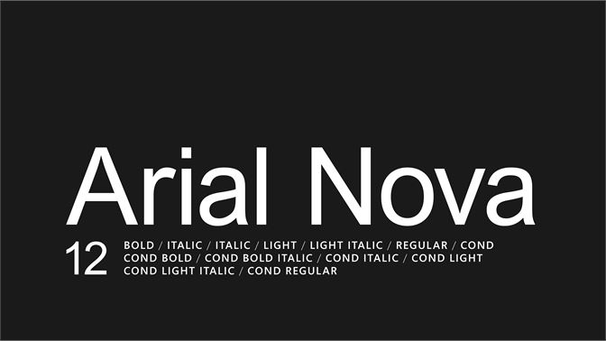Arial Nova Font