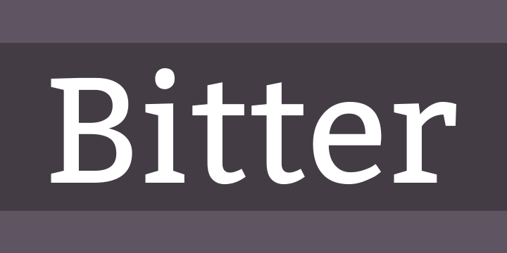 Bitter Font