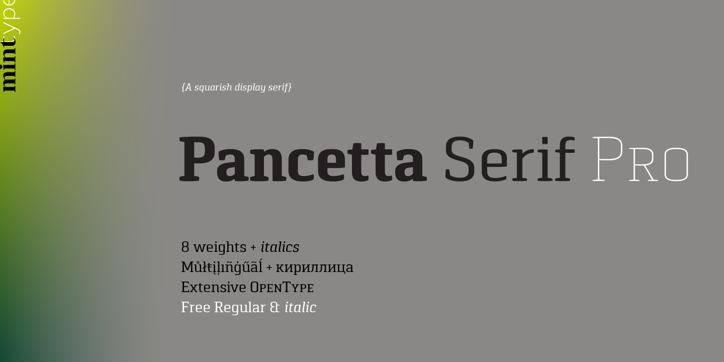 Pancetta Serif Pro Font