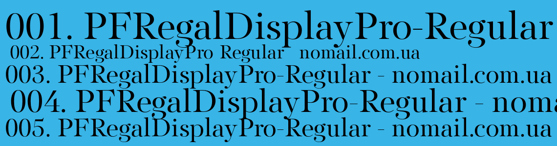 PF Regal Display Pro Font