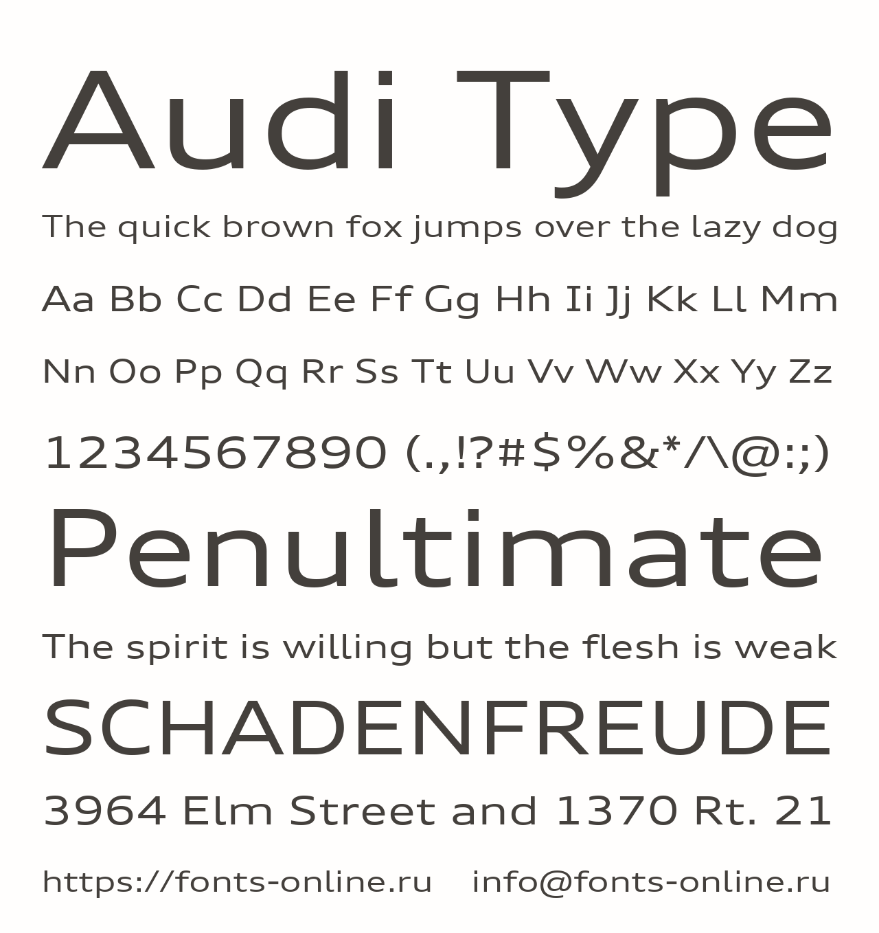Audi Type Font