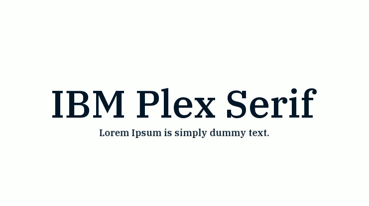 IBM Plex Serif Font