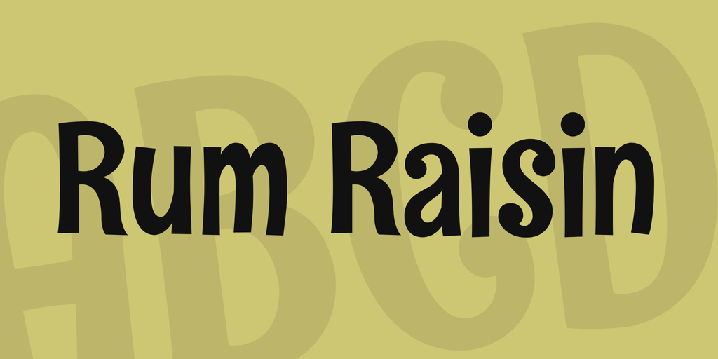 Rum Raisin Font