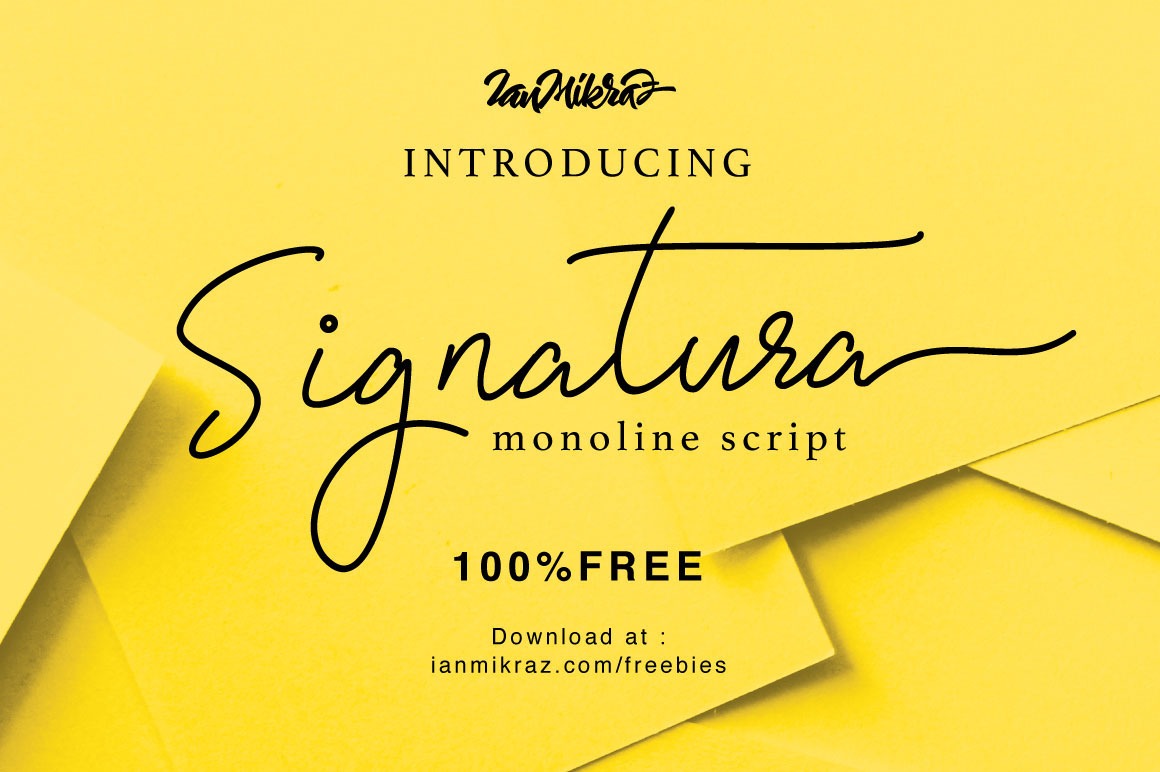 Signatura Monoline Font