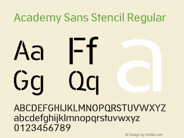 Academy Sans Stencil Font