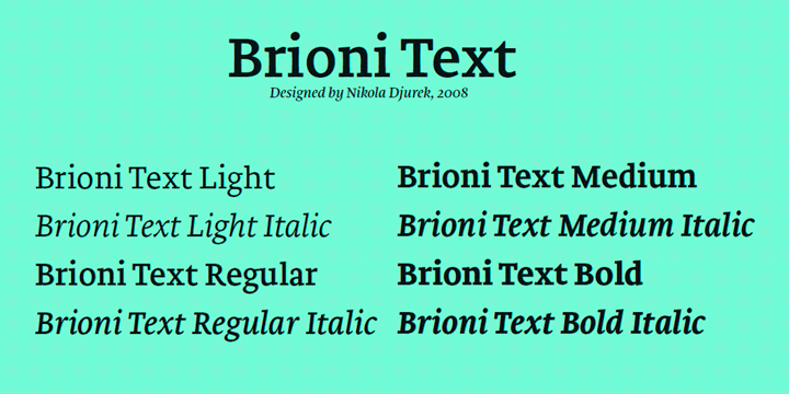 Brioni Text Font
