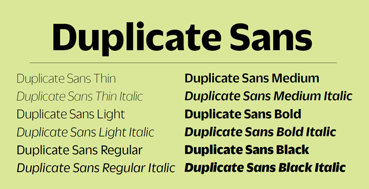 Duplicate Sans Font