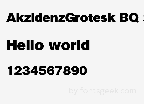 Akzidenz-Grotesk BQ Font