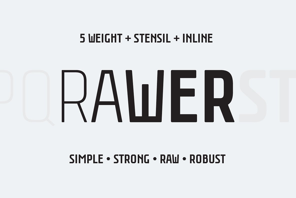 Rawer Condensed Font