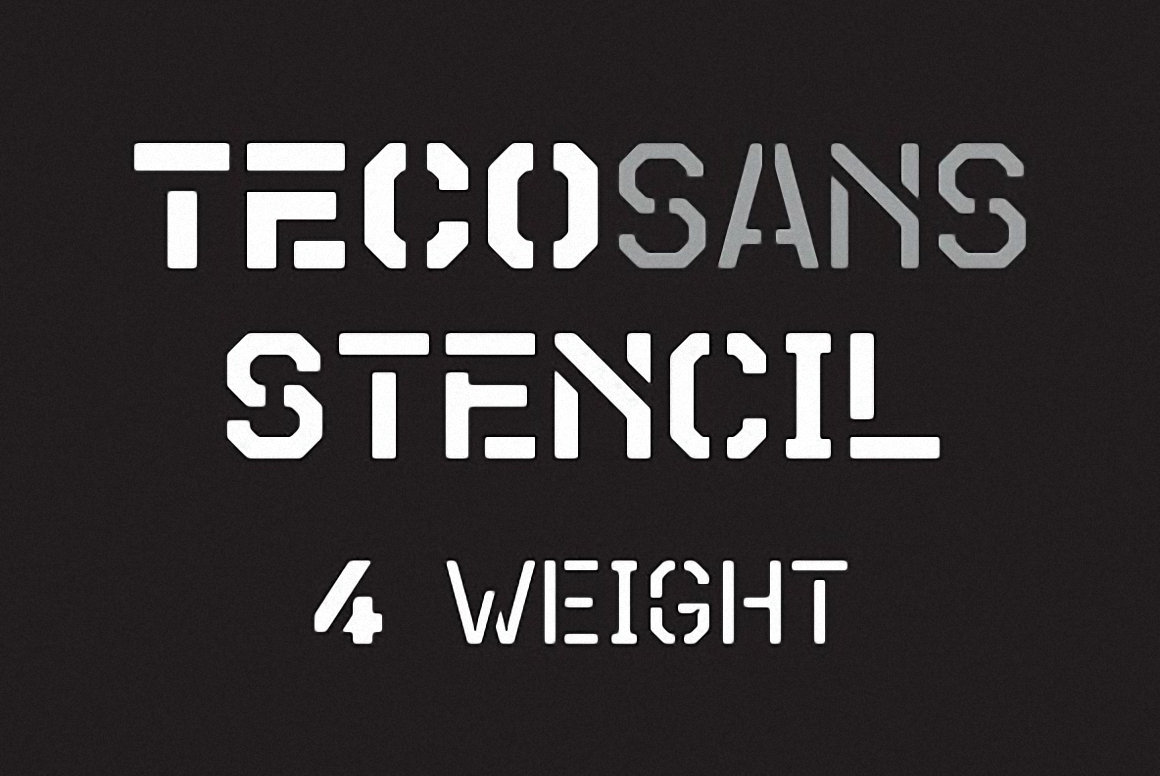 Teco Sans Stencil Font