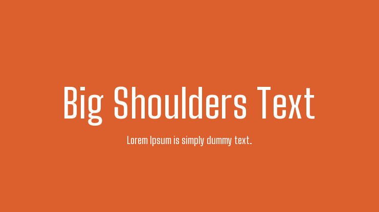 Big Shoulders Text Font