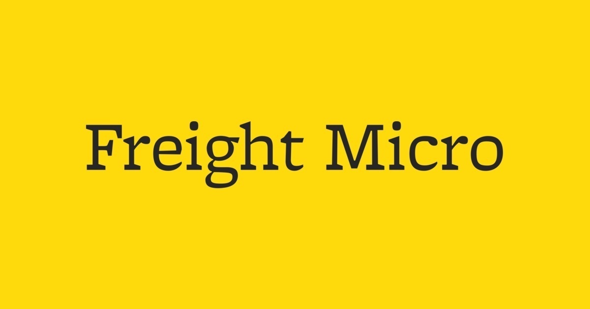 FreightMicro Pro Font