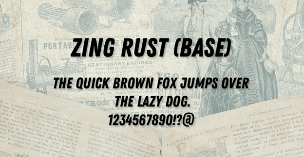 Zing Rust Font