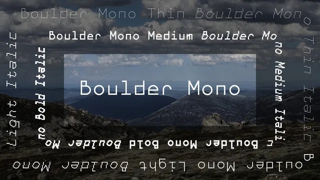Boulder Mono Font