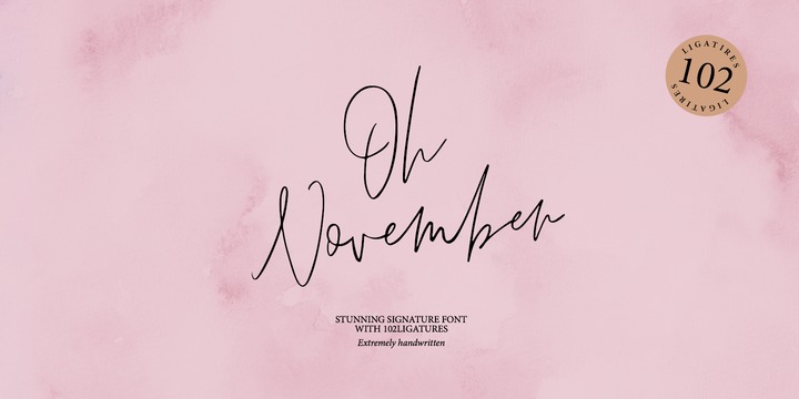 Oh November Font
