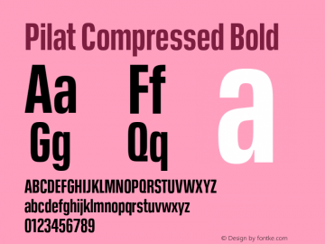 Pilat Compressed Font