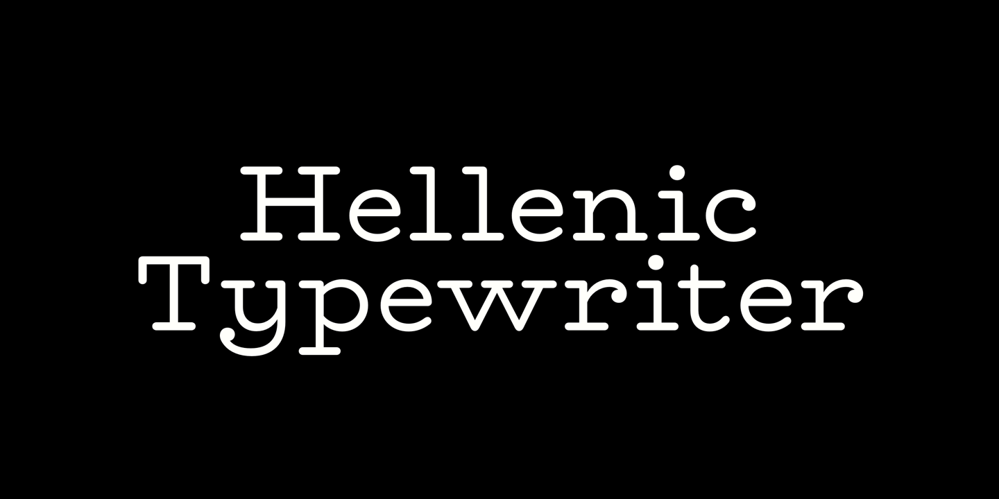 Hellenic Typewriter Font