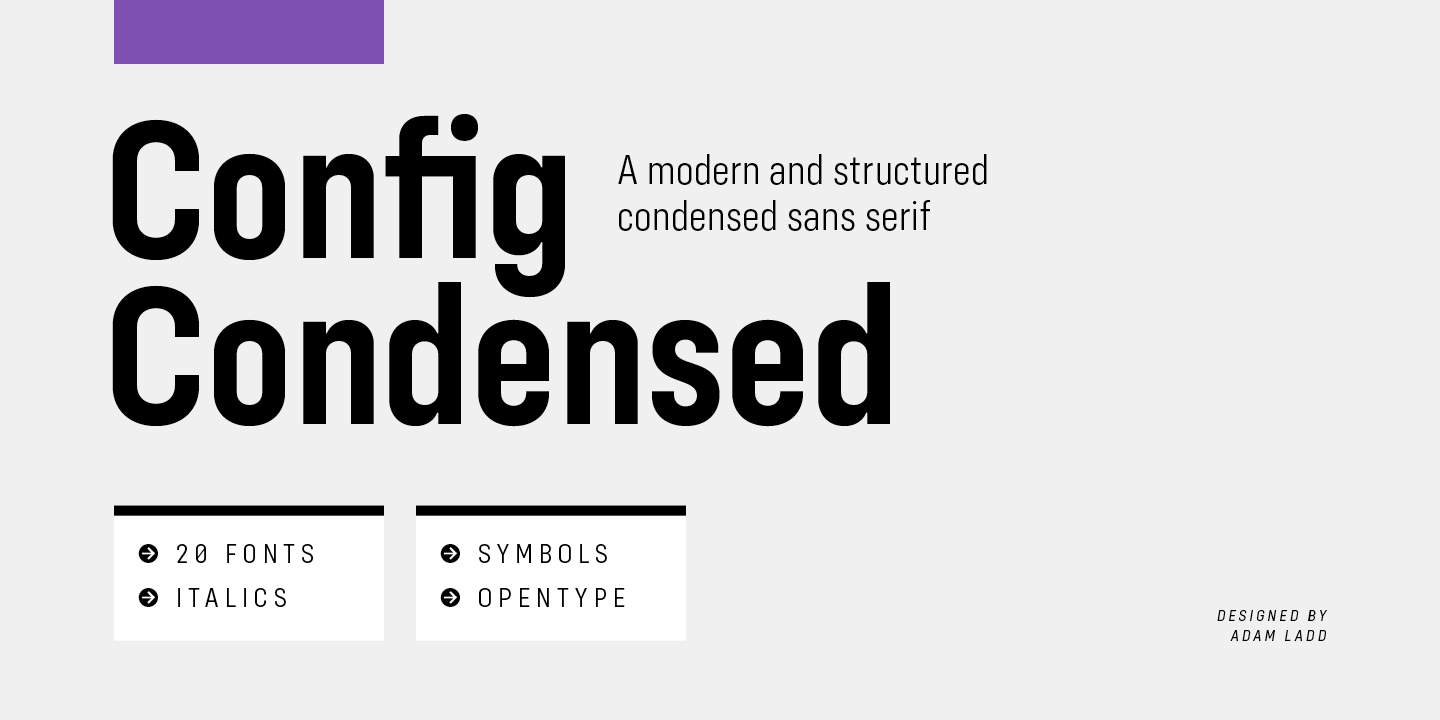 Config Condensed Font