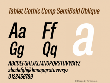 Tablet Gothic Comp Font