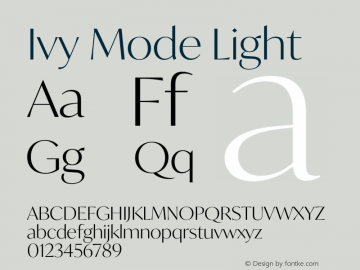 Ivy Mode Font