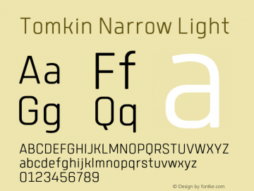 Tomkin Narrow Font