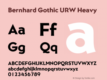URW Bernhard Gothic Font