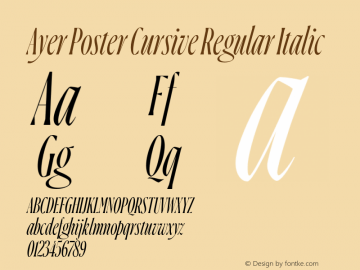 Ayer Poster Cursive Font