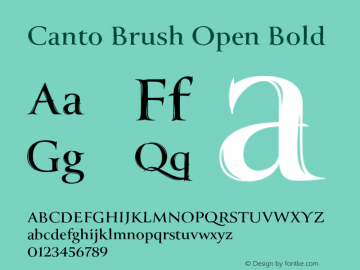 Canto Brush Open Font