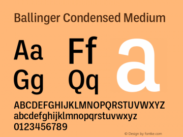 Ballinger Condensed Font