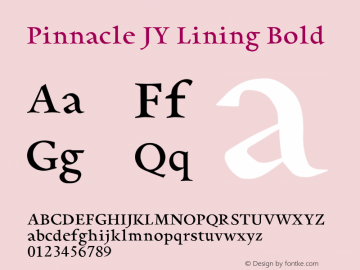 Pinnacle JY Font