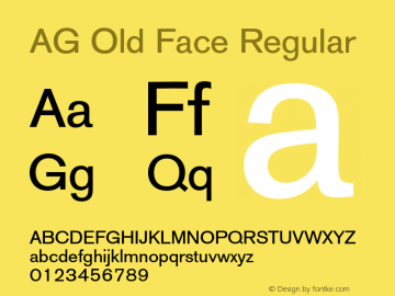 AG Old Face Font
