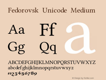 Fedorovsk Unicode Font