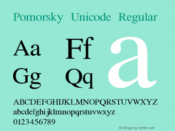 Pomorsky Unicode Font