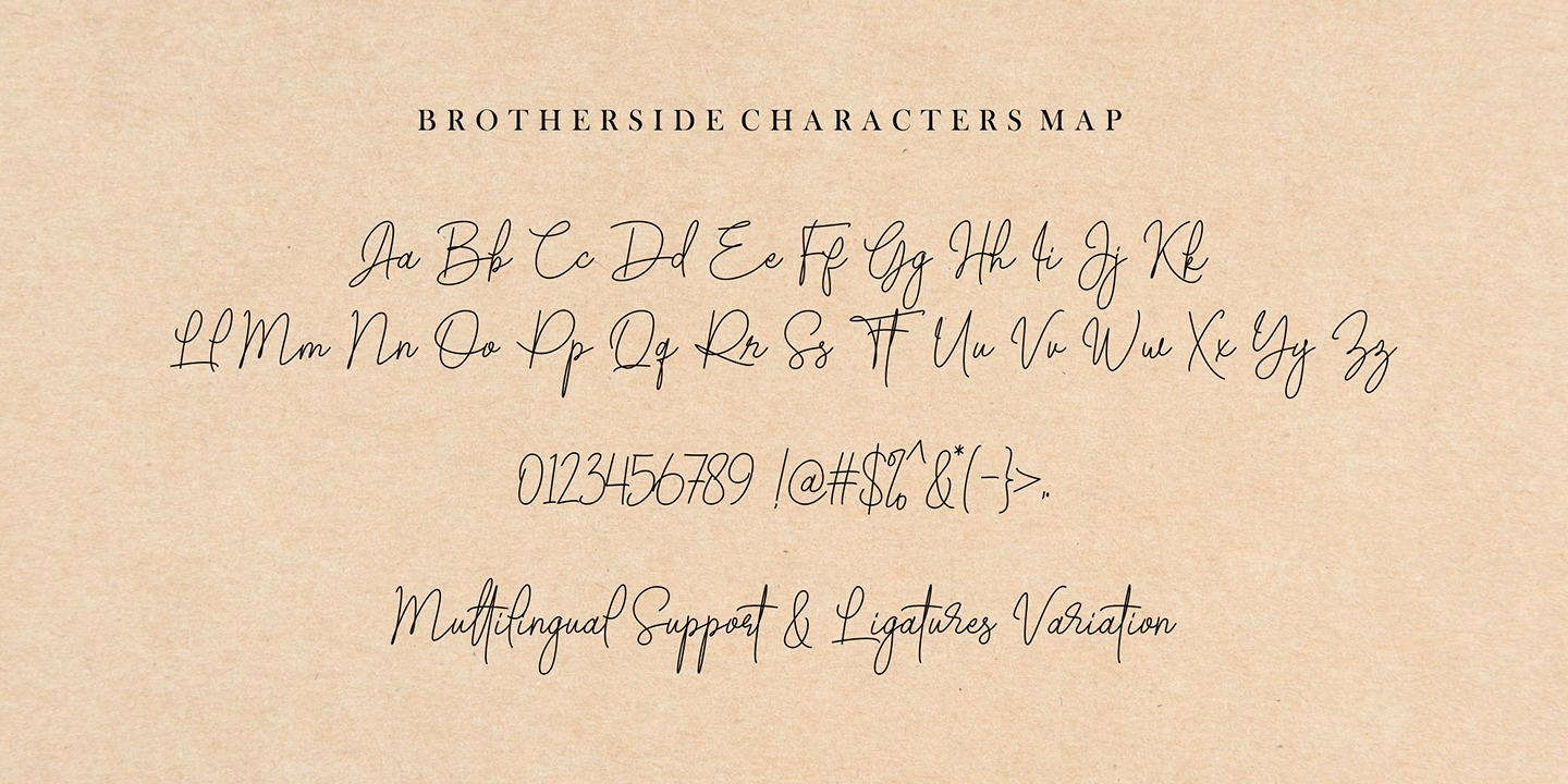Tải về Brotherside Signature Font