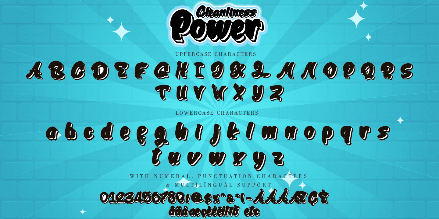 Cleanliness Power Font