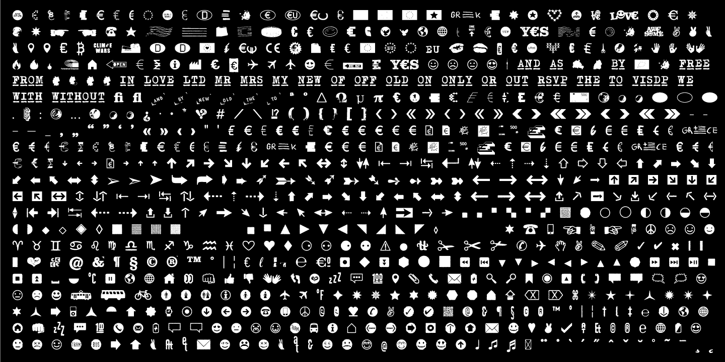 Euro Icon Kit Symbols Font