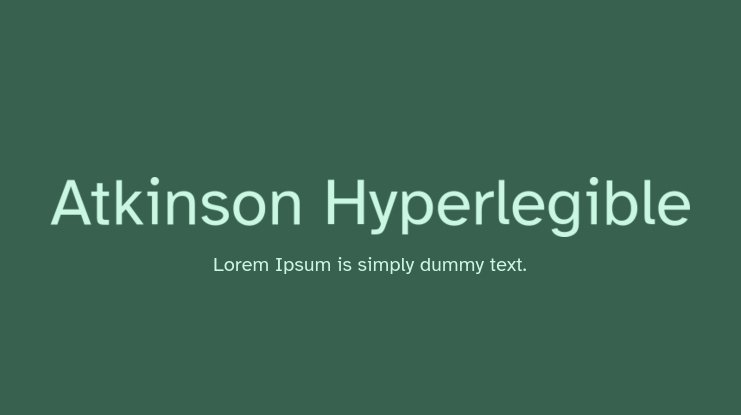 Atkinson Hyperlegible Font
