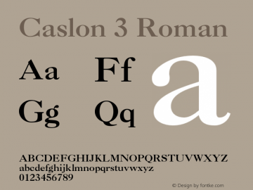 Caslon 3 Font