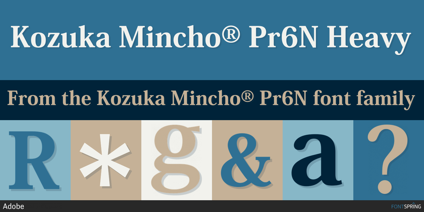Kozuka Mincho Pr6N Font