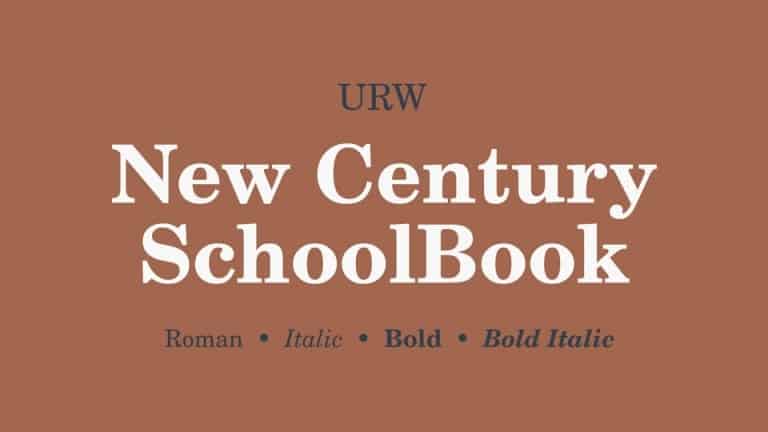 New Century Schoolbook Font