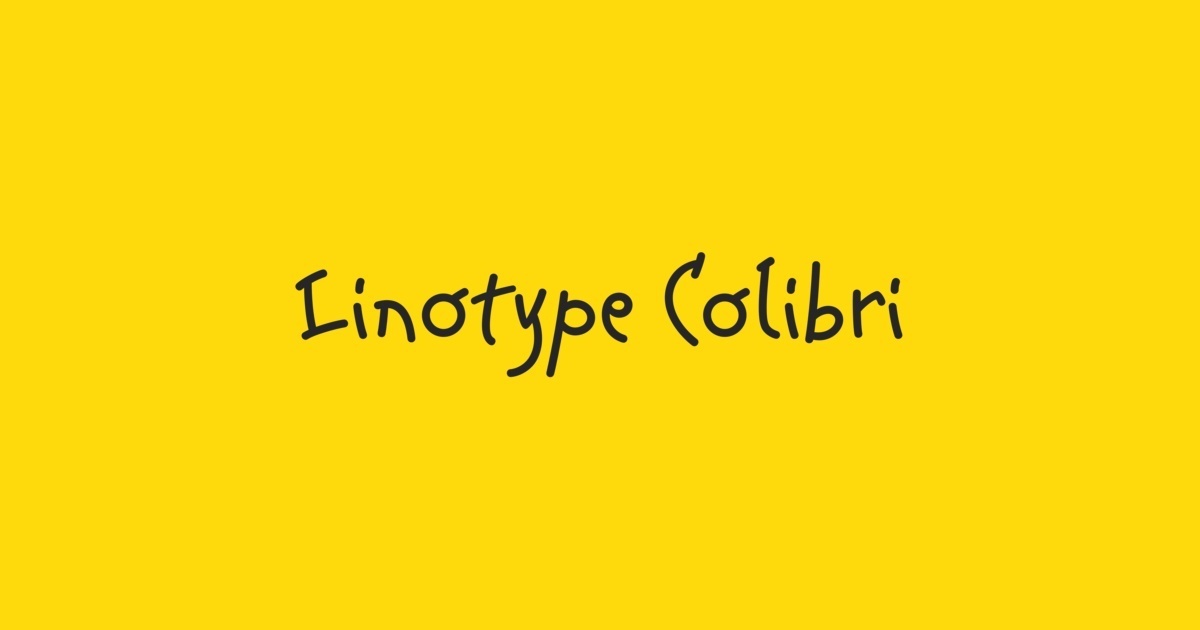 Linotype Colibri Font