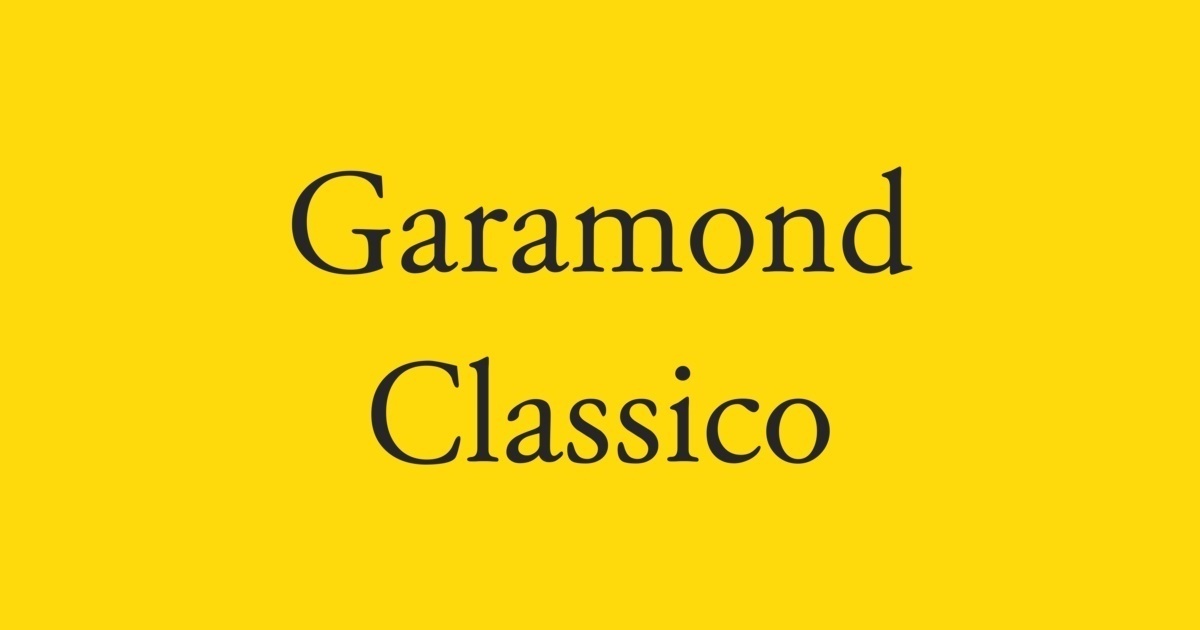 Garamond Classico Font