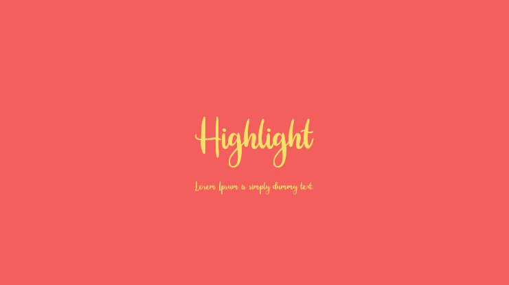 Highlight Font