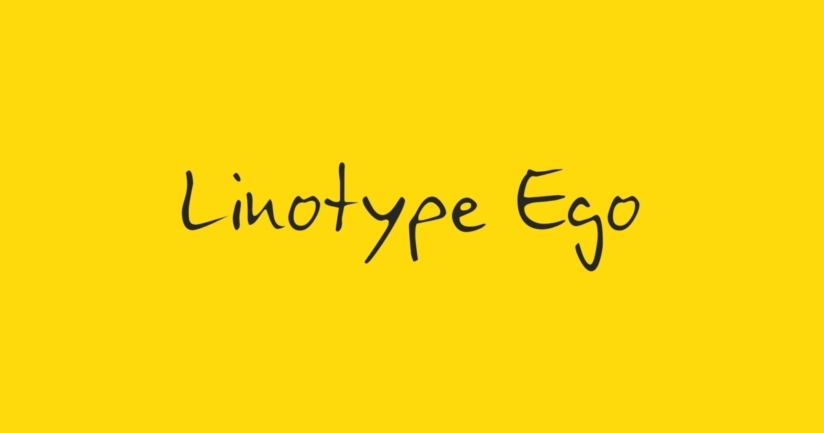 Linotype Ego Font