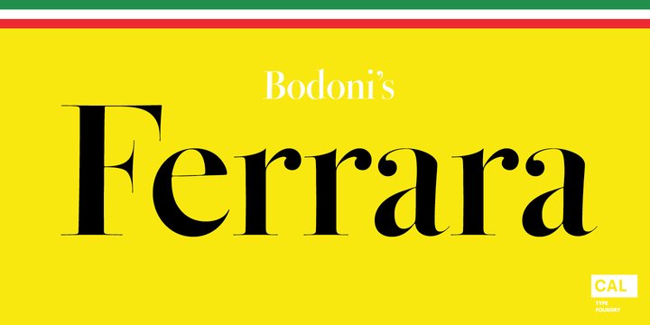 Bodoni Ferrara Origin Font