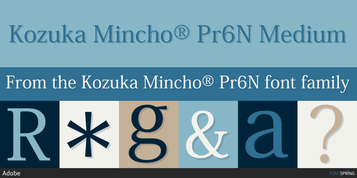 Kozuka Mincho Pro Font